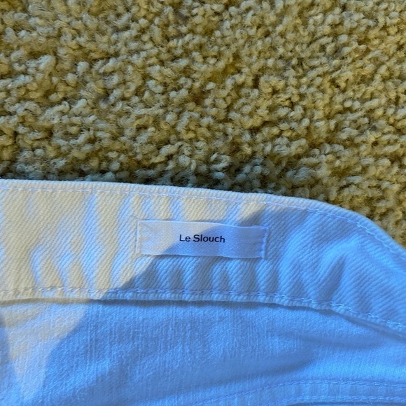 Frame Women’s Le Slouch Denim in Rumpled Blanc Grind Jeans White Size 28 - Picture 5 of 9